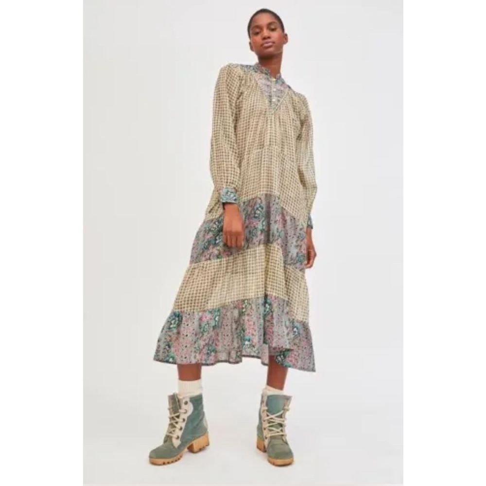 Free People x Antik Batik Elody Midi Dress Medium Multicolor NWT